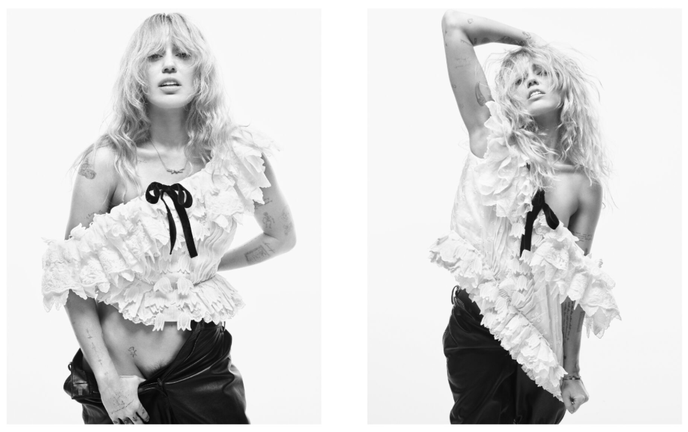 Miley Cyrus para Wonderland, verano de 2026. Fotografía: Mario Sorrenti.
